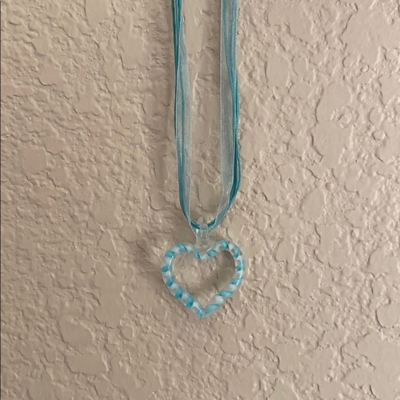Blue and light blue heart necklace - Picture 1 of 2